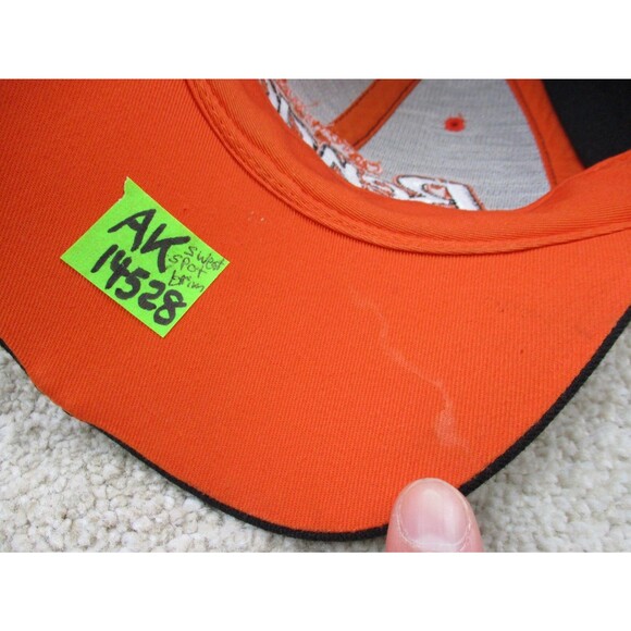 Cincinnati Bengals Hat Cap Strap Back One Size Black Orange NFL Football Mens - Picture 8 of 10